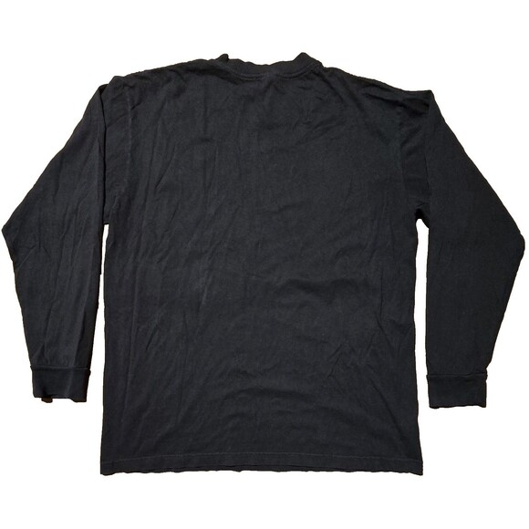 VTG UNDEFEATED Shirt Streetwear L Black Long Sleeve Center Chest Logo Light Fade - Picture 2 of 8
